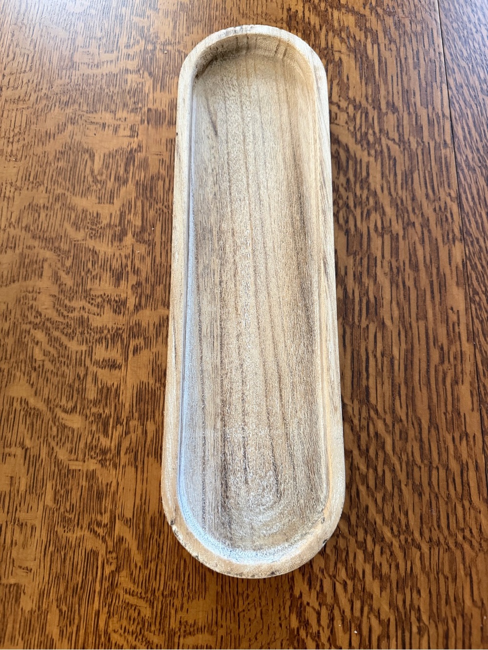 Handcrafted Natural Wood Serving Tray in Beige